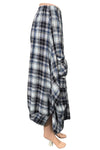 Betty Hadikusumo Flannel Gwen Skirt in Navy Blue and Gold Plaid