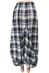 Betty Hadikusumo Flannel Gwen Skirt in Navy Blue and Gold Plaid