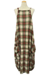 Betty Hadikusumo Flannel Kita Jumper in Green and Red Plaid