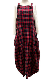  Betty Hadikusumo Flannel Kita Jumper in Red, Black & Grey Plaid