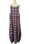 Betty Hadikusumo Flannel Kita Jumper in Red Blue Plaid