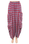 Betty Hadikusumo Jerrie Pant in Red, White and Blue Plaid