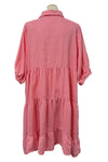 Betty Hadikusumo Linen Baby Doll Tunic Dress in Geranium