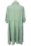 Betty Hadikusumo Linen Baby Doll Tunic Dress in Pale Mint