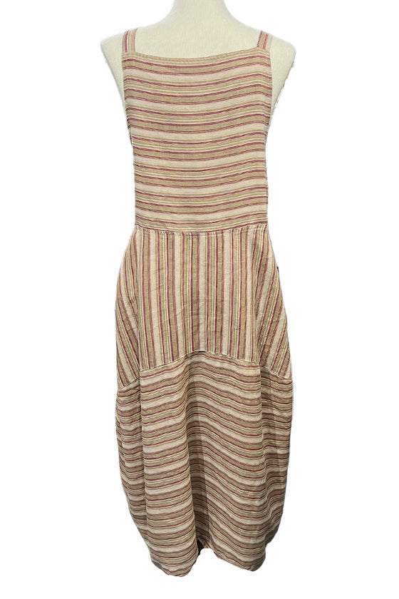 Betty Hadikusumo Linen Kita Jumper in Beige Stripe