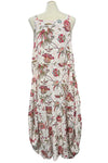 Betty Hadikusumo Linen Kita Jumper in Red Floral Print