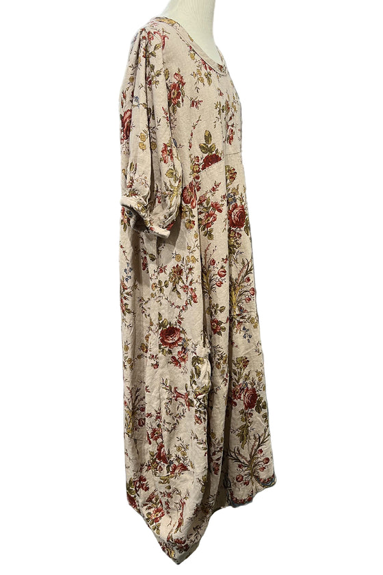 Betty Hadikusumo Linen Kristin Dress in Valence Bows