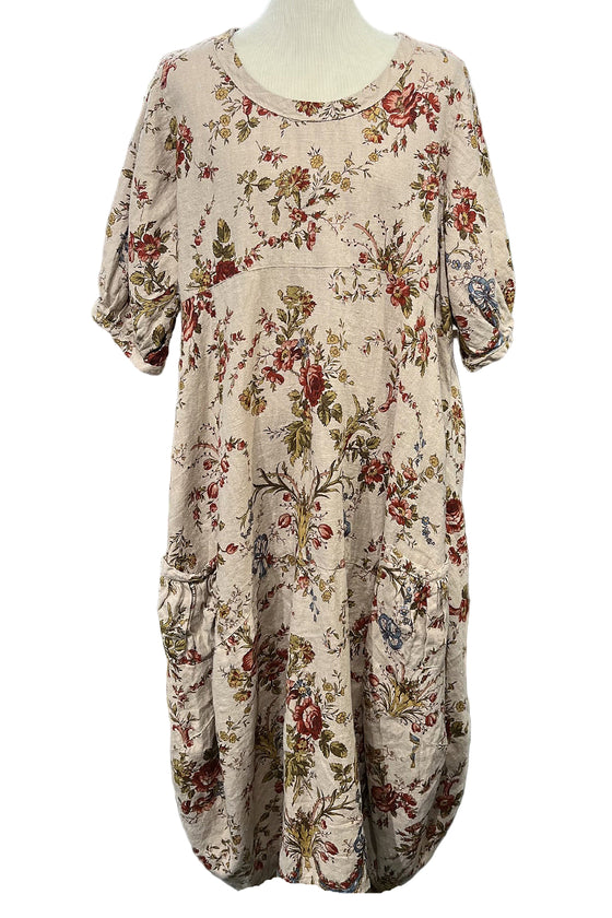 Betty Hadikusumo Linen Kristin Dress in Valence Bows