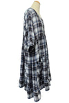Betty Hadikusumo Nami Baby Dress in Blue and Gold Plaid