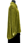 Betty Hadikusumo Silk Velvet Boyfriend Big Shirt in Acid Green