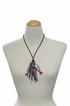 Beyond Threads Handmade Catch Upcycled Textile Necklace in Multi