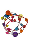 Beyond Threads Handmade Douli Upcycled Textile Necklace In Multi