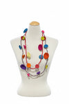 Beyond Threads Handmade Douli Upcycled Textile Necklace In Multi