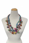 Beyond Threads Handmade Fiorella Upcycled Textile Necklace