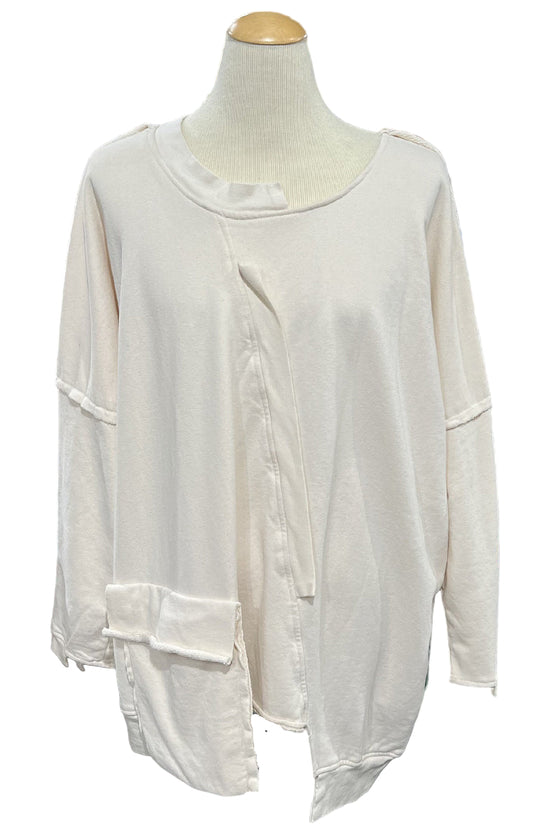 Bodil Diagonal Top in Snowfluff HG2277