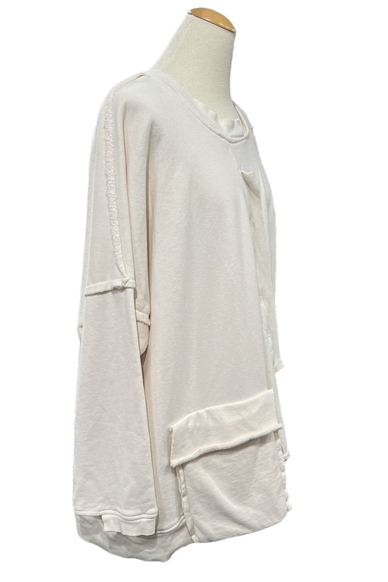 Bodil Diagonal Top in Snowfluff HG2277