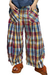 Bodil Linen Mosaic New Pant in Cotton Plaid Style LC2125-PLAID