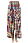 Bodil Linen Mosaic New Pant in Cotton Plaid Style LC2125-PLAID