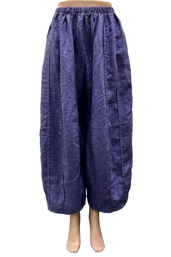 Bodil Linen Seamed Pant in Violet Style GB1864-VIOLET