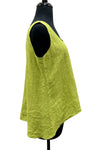 Bodil Linen Tank Top in Lime Style GB0278-LIME