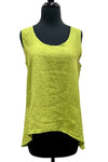 Bodil Linen Tank Top in Lime Style GB0278-LIME