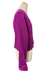 Bodil Shadow Script Linen Crop Jacket in Orchid