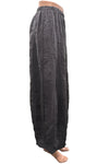 Bodil Shadow Script Linen Seamed Pant in Graphite