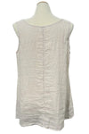 Bodil Shadow Script Linen Tank Top in Ivory