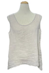 Bodil Shadow Script Linen Tank Top in Ivory