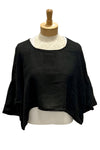 Bodil Textured Tales Linen Crop Crop in Black Style TN1976-BLACK