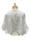 Bodil Textured Tales Linen Crop Crop in White Style TN1976-WHITE