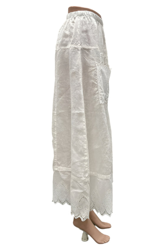 Bodil Textured Tales New Pant in White Style TN2125