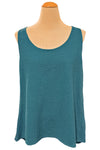Bodil Whimsical Garden Cotton Textured Tank Top in Bluebell