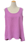 Bodil Whimsical Garden Cotton Textured Tank Top in Wisteria