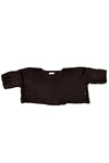 Bodil Whimsical Garden Linen Gauze Crop Crop in Black