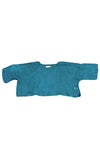 Bodil Whimsical Garden Linen Gauze Crop Crop in Bluebell