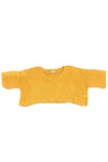 Bodil Whimsical Garden Linen Gauze Crop Crop in Marigold