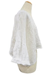 Bodil Whimsical Garden Linen Gauze Crop Crop in White