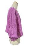 Bodil Whimsical Garden Linen Gauze Crop Crop in Wisteria