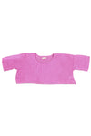 Bodil Whimsical Garden Linen Gauze Crop Crop in Wisteria