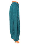Bodil Whimsical Garden Linen Seamed Pant in Bluebell