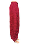 Bodil Whimsical Garden Linen Seamed Pant in Dahlia