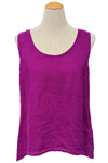 Bodil Whimsical Garden Linen Tank Top in Orchid