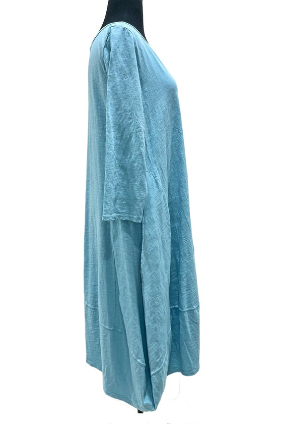 Cotton Lani 3/4 Sleeve Tulip Dress in Peacock Style JS956