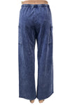 Cotton Lani Mineral Wash Long Pocket Pant in Indigo ST412-M