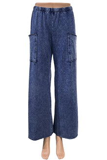 Cotton Lani Mineral Wash Long Pocket Pant in Indigo ST412-M