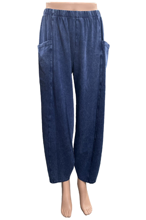 Cotton Lani Mineral Wash Side Pocket Pant in Indigo P951-M