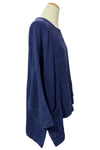 Cotton Lani One Size Gauze Boxy Top in Mineral Wash Indigo G339