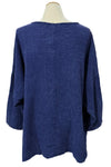 Cotton Lani One Size Gauze Boxy Top in Mineral Wash Indigo G339