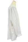 Cotton Lani One Size Jersey Slub Boxy Tunic in White JS352